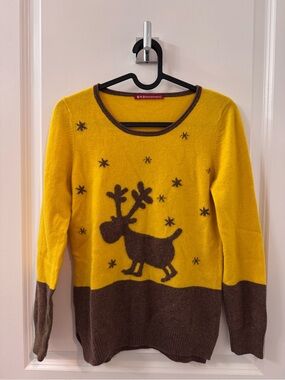 100% Cashmere Reindeer Sweater – Girls / Petite Women